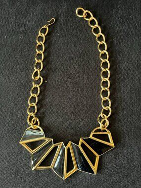 1980s vintage enamel Monet bib necklace
